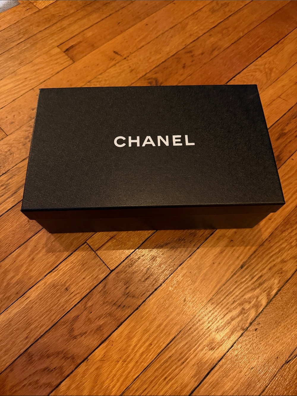 Authentic CHANEL Shoe Box + Dust Bag & Tissue Paper — Perfect Condition